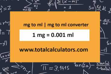 mg to ml converter | mg to ml calculator