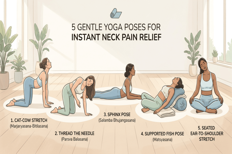 5 Gentle Yoga Poses for Instant Neck Pain Relief
